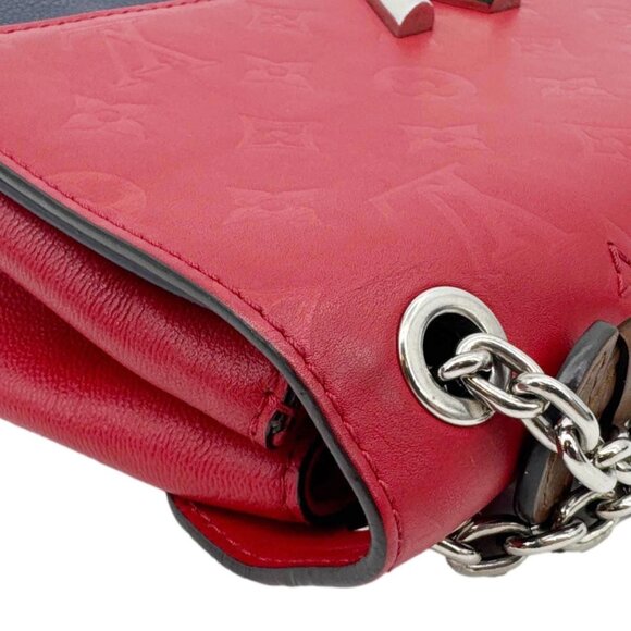 Louis Vuitton Very Chain Cuir Plume Ecume Leather Shoulder Bag Red - Picture 5 of 13